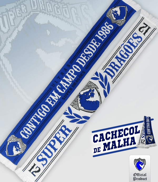 Loja Oficial Super Dragões - Cachecol Malha
